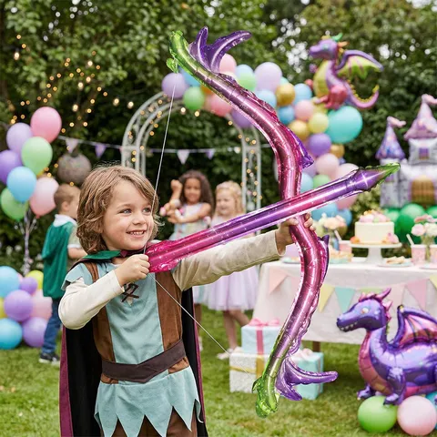 Cartoon Pfeil Und Bogen Form Aluminiumfolie Ballon Kinder Geburtstag Party Park Szene Layout Dekorative Requisiten
