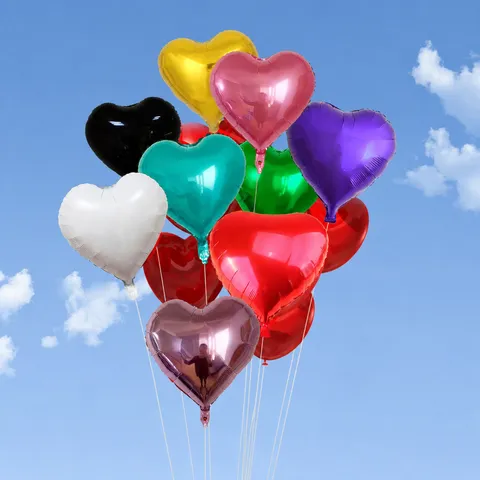 Herz Aluminiumfolien Ballon Für Valentinstag Hochzeit Party Dekoration Aufblasbare Herzförmige Ballons