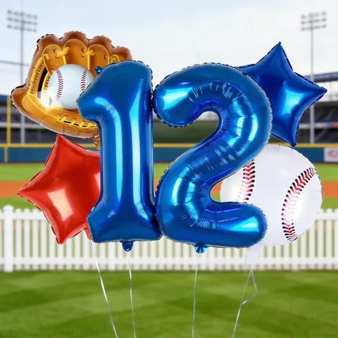 Set di Palloncini in Foglio di Alluminio Tema Baseball Sport Compleanno Festa Decorazione Guanto Stella Palloncini Forniture per Feste