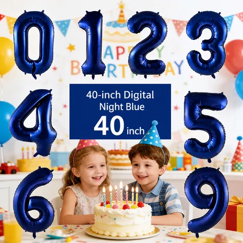 Palloncino in Foil di Alluminio con Numero Blu Notte Forniture per Decorazioni per Feste di Compleanno Decorazioni per Eventi