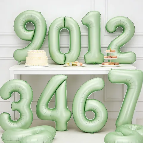 Palloncino in Foil con Numero Verde Oliva Palloncino Digitale in Alluminio Mylar per Feste di Compleanno Decorazioni