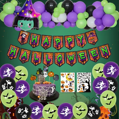 Σετ Μπαλονιών Διακόσμησης Πάρτι Halloween Κρανίο Κολοκύθα Φάντασμα Είδη Πάρτι Φεστιβάλ Μπαλόνια Λάτεξ