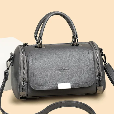 Γυναικείο Μόδας PU Δέρμα Τσάντα Χιαστί Μεγάλης Χωρητικότητας Ώμου Χειρός Χερούλι Boston Βαρέλι Τσάντα Καθημερινή Casual