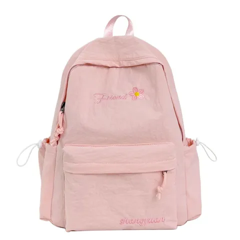 Japanese Solid Color College Student Backpack Lightweight Casual Travel School Bookbag Simple Daily Daypack For Teenagers