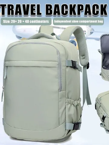 Stile Coreano Tinta Unita Impermeabile Nylon Grande Capacità Zaino Casual Viaggio Lavoro Pendolare Borsa Per Laptop Per Donne Uomini