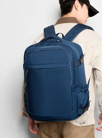 Stile Coreano Tinta Unita Impermeabile Nylon Grande Capacità Zaino Casual Viaggio Lavoro Pendolare Borsa Per Laptop Per Donne Uomini