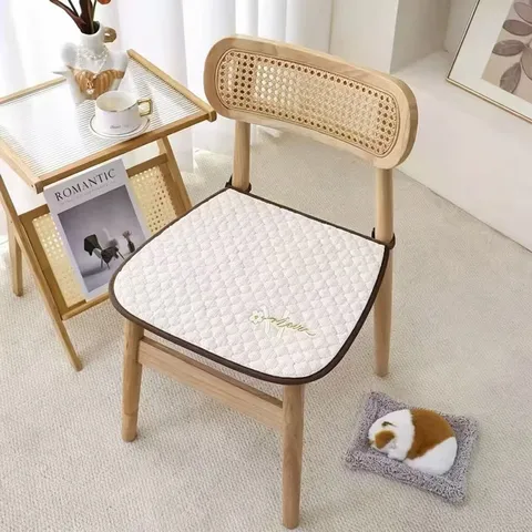 Geborduurd Bloemen Gewatteerd Stoelkussen Antislip Dik Zitkussen Met Riemen Voor Eetkamer Kantoor Keuken Decor Zachte Stof Mat