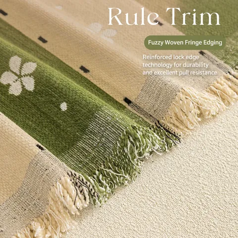 Cream Style Chenille Sofa Cover Full Coverage Sofa Towel Floral Striped Throw Blanket With Tassels Cat Scratch Proof All Season Universal Sofa Protector