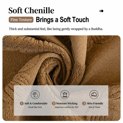 Jacquard Retro Floral Furniture Protector Sofa Throw Cover Chenille Style For Four Seasons Non-Slip Sofa Cushion Slipcover For Living Room Decorative Couch Cover