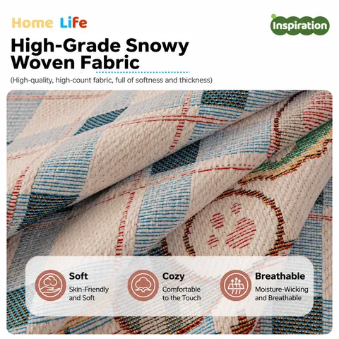 Cartoon Chenille Sofa Cover Anti-Slip One-Piece Full Coverage Furniture Protector For Cats Anti-Scratch All Season Washable Throw Blanket For Living Room