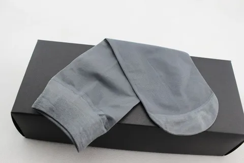 Men Summer Ultra Thin Core Spun Silk Socks High Elasticity Breathable Short Ankle Socks Casual Solid Color Spandex Socks Men Clothing