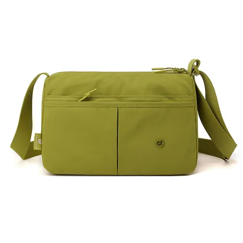 Women Casual Nylon Crossbody Bag Multi-Pocket Lightweight Daily Shoulder Bag Fashion Solid Color Travel Messenger Bag