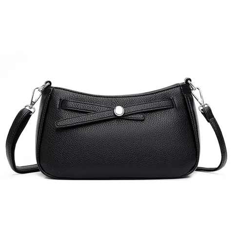Women Fashion PU Leather Crossbody Bag Casual Vintage Solid Color Shoulder Bag Daily Commuting Handbag Stitching