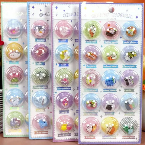Creatieve Regenboog Capsule in Reliëf Kristallstickers Schattige Cartoon Dieren Fruit Taart DIY Decoratieve Stickers Voor Kinderen