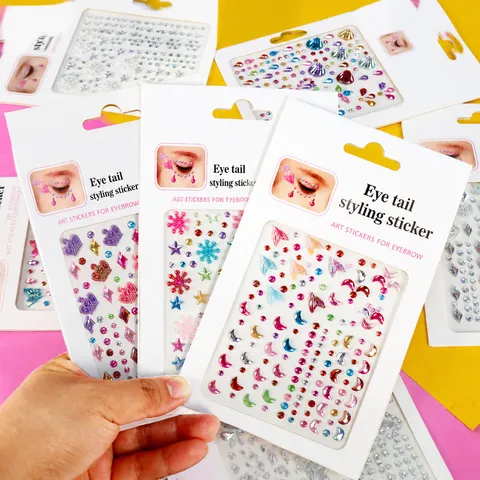 Face Rhinestone Stickers Crystal Eye Makeup Jewels Temporary Face Gems Body Art Festival Party Makeup Accessories