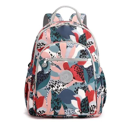 Large Capacity Women Printed Backpack Lightweight Waterproof Nylon Casual Student School Bag Outdoor Travel Backpack