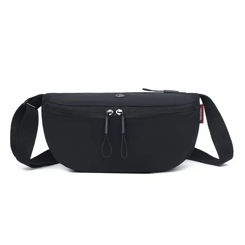 Casual Waterproof Nylon Crossbody Bag Lightweight Crescent Saddle Bag Daily Travel Shoulder Bag For Men Women