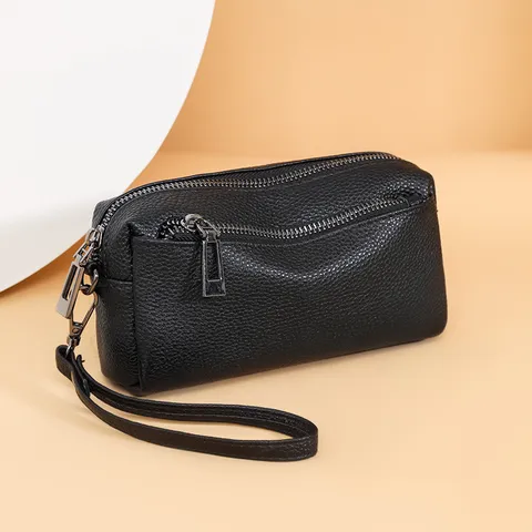 Genuine Leather Crossbody Bag For Women Retro Small Shoulder Bag Vintage Top Layer Cowhide Mobile Phone Purse