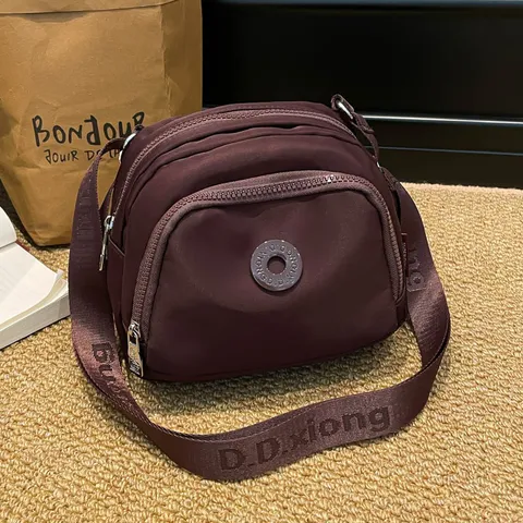 Casual Lightweight Nylon Crossbody Bag Fashion Versatile Single Shoulder Shell Bag Commuter Handbag For Women