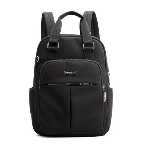 Women Casual Nylon Backpack Large Capacity School Bookbag College Travel Laptop Backpack With USB Charging Port