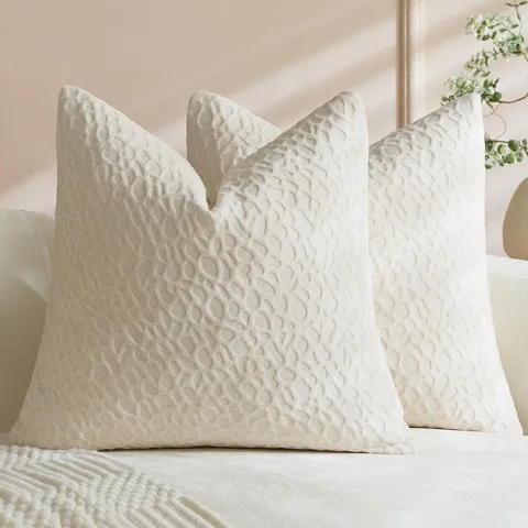 Soft Thickened Chenille Plum Pattern Pillowcase Polyester Solid Textured Cushion Cover For Sofa Living Room Home Decor