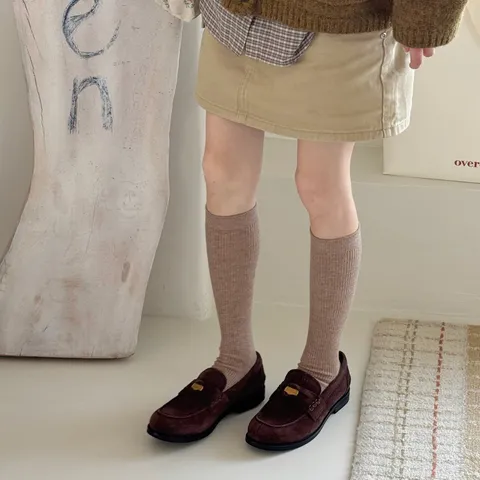 Damen Japanischer Stil Wolle Wadenstrümpfe Verdickt Warm Fein Gestreift Nahtlos Zehenbereich Vielseitig Retro Mode Crew Socken