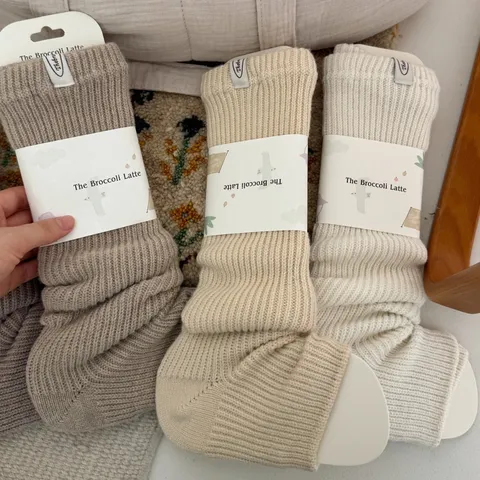Women Wool Blend Leg Warmers Thick Warm Ribbed Slouchy Knit Boot Cuffs Solid Color Mid Calf Slouch Socks For Winter Outdoor Casual Daily