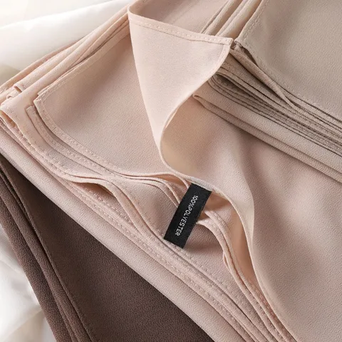 Women Solid Color Chiffon Scarf Lightweight Long Shawl Breathable Neck Wrap For Travel Commuting Daily Fashion Accessory