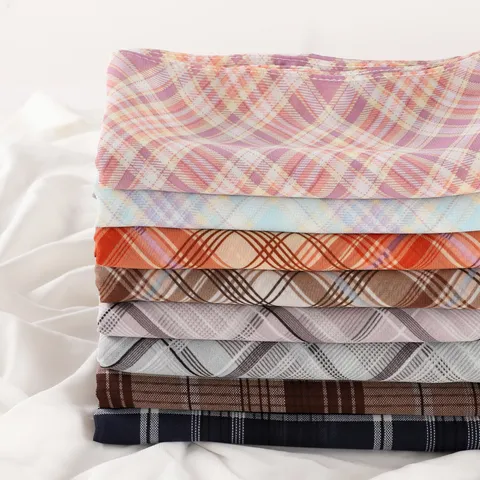 Women's Fashion Plaid Chiffon Scarf Elegant Casual Long Shawl Lightweight Sun Protection Neck Scarf For Travel Daily