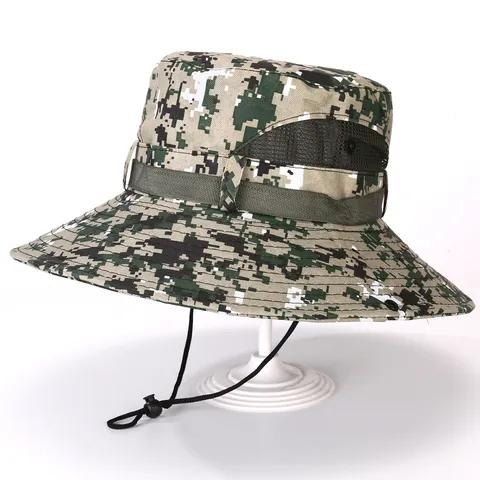 Unisex Outdoor Antiliaki Prostasia Camouflage Bucket Hat Plati Geiso Jungle Hat Kalokairi Prostasia UV Fishing Cap