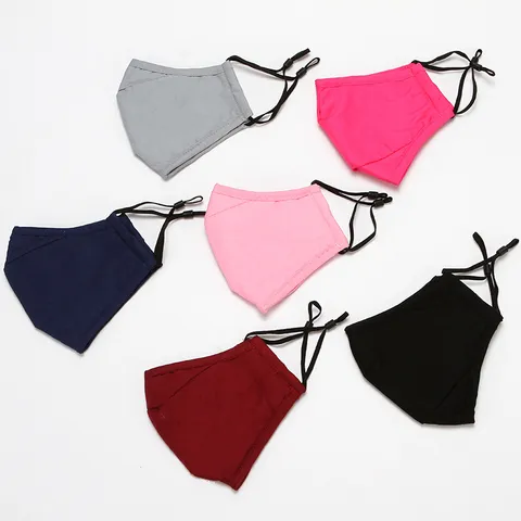 Solid Color Cotton Dust Mask Breathable Reusable Anti Dust Protective Face Mask For Outdoor Daily Use Adults