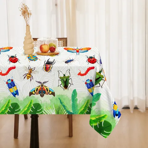 Insekten Schmetterling Marienkäfer Party Tischdecke Wasserdichte Einweg Plastik Tischabdeckung Für Frühlingsgeburtstag Party Deko