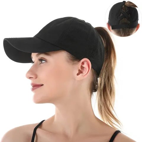 Unisex Outdoor Quick Dry Baseball Cap Breathable Mesh Extended Brim Sun Protection Ponytail Hole Adjustable Sport Snapback Hat