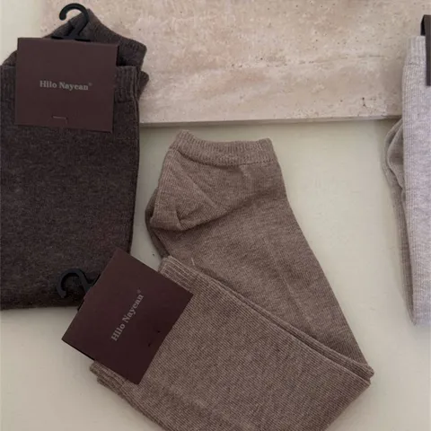 Women's Thick Cotton Elastic Leg Warmers Autumn Winter Warm Knit Long Calf Socks For Outdoor Casual Solid Color Soft Leg Sleeves