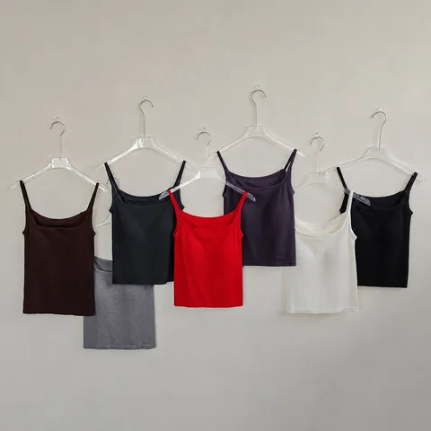 Women Seamless Square Neck Thermal Camisole With Built-In Chest Pads Thick Terry Padded Tank Top For Winter Autumn Underwear