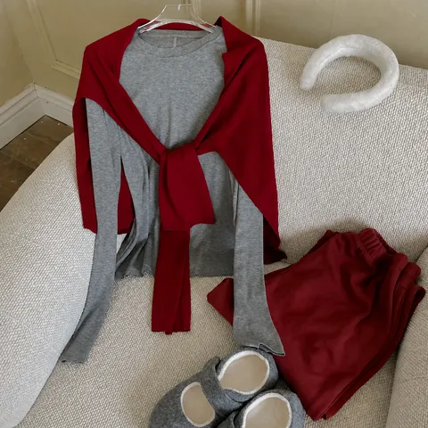 Women's Casual Wool Blend Thermal Long Sleeve T-Shirt Slim Fit 3D Cut Base Layer Top For Autumn Winter Warm Wear