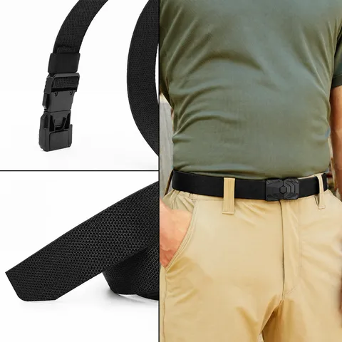 Men Tactical Nylon Belt Quick Release Buckle Casual Workwear Outdoor Belt Adjustable Webbing Belt For Men