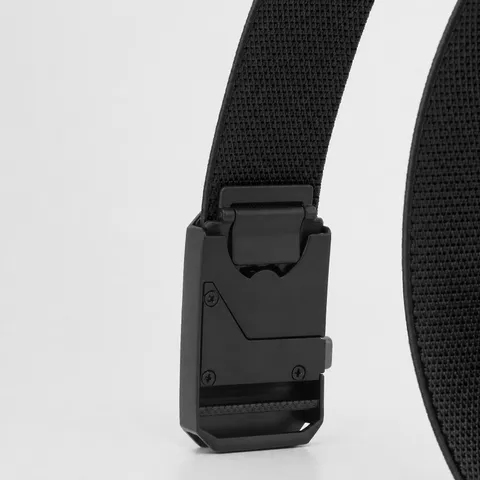 Men's Tactical Belt Quick Release Buckle X Pattern Business Casual Work Woven Elastic Belt
