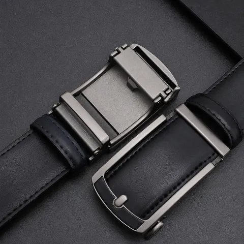 Men's Leather Belt Automatic Buckle Business Casual Genuine Leather Belt For Men Fashion Waist Strap