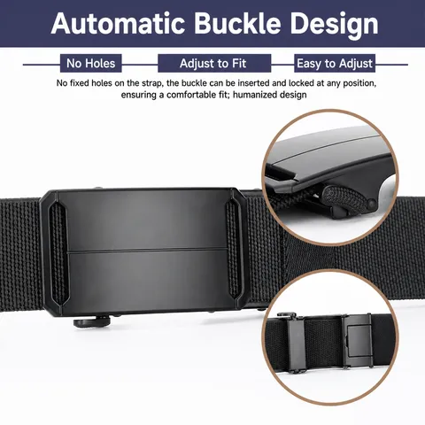 Men Tactical Belt Alloy Buckle Woven Canvas Elastic Belt Multifunctional Outdoor Sports Casual Tactical Waist Belt