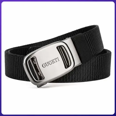 Men Tactical Nylon Belt Outdoor Sports Casual Automatic Buckle Canvas Waistband
