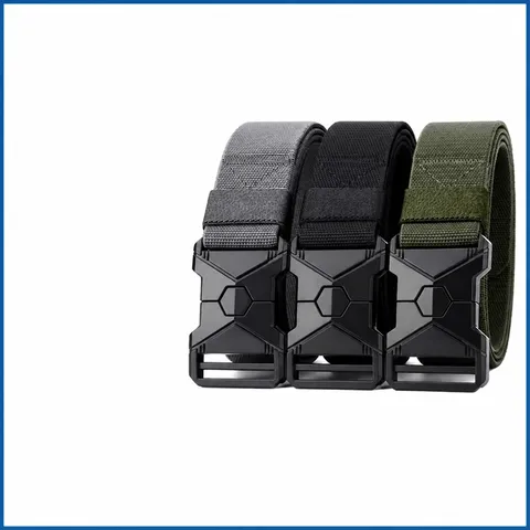 Nylon Tactical Belt Outdoor Quick Release Buckle Heavy Duty Webbing Casual Work Belt For Men And Women