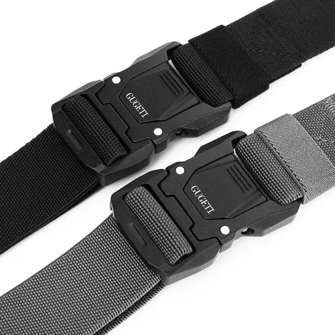 Men Tactical Belt Heavy Duty Nylon Webbing Belt With Quick Release Alloy Buckle Outdoor Sports Military Training Waist Belt