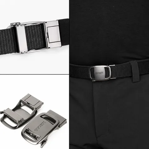 Men Tactical Nylon Belt Outdoor Sports Casual Automatic Buckle Canvas Waistband