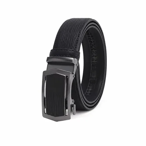 Men's Genuine Leather Belt Automatic Buckle Business Casual Cowhide Belt For Men Adjustable Length Waist Strap