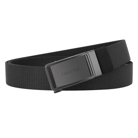 Men's Tactical Woven Nylon Belt Automatic Metal Buckle Casual Business Commuter Daily Outdoor Sports Canvas Belt