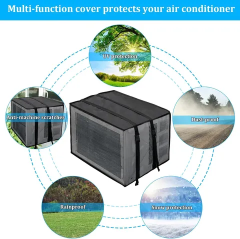 Outdoor Waterproof Air Conditioner Cover Sunproof Dustproof Oxford Fabric AC Unit Protective Cover For Outside Weatherproof