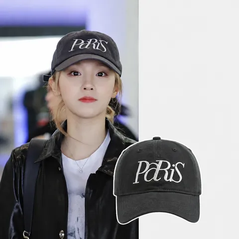 Casquette de Baseball en Coton Décontracté pour Femmes Ajustable Broderie de Lettres Chapeau de Protection Solaire