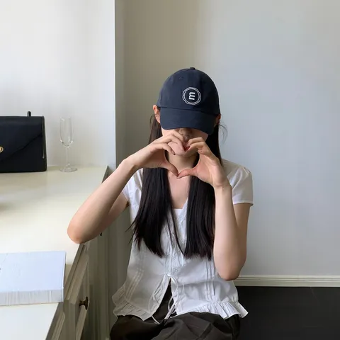 Casquette de Baseball en Coton pour Femmes Chapeau de Protection Solaire à Sommet Souple Brodé de Lettres Casquette de Sport Extérieur
