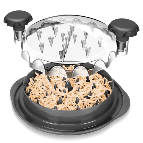 Hachoir à Poulet Manuel Outil de Broyeur de Viande en Plastique Pulvérisateur de Viande Rotatif Gadget de Cuisine pour Broyer Rapidement la Viande Cuite